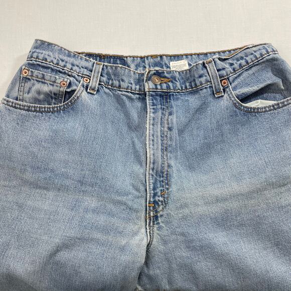 VTG 90s Levi's 551 Red Tab Jeans size 16L Lightwash Highwaist Retro - Picture 4 of 14